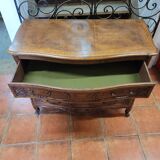 Curved chest of drawers in Louis XV style oak