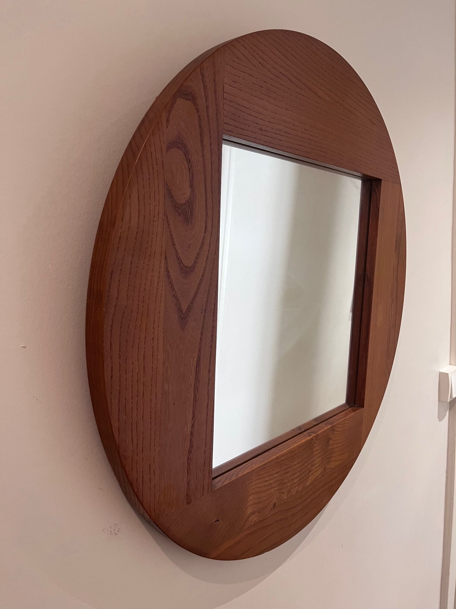 Solid elm mirror 70s