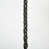 Foor lamp signed Jacques Vidal wrought iron dated 1967