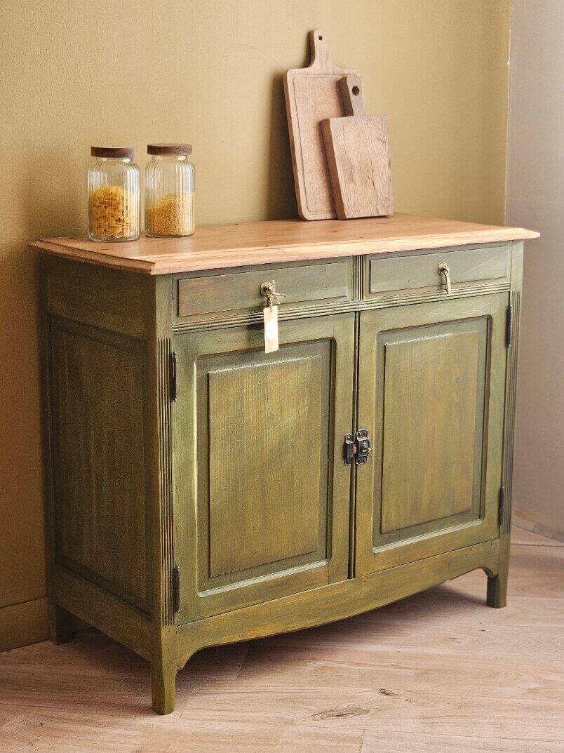 Renovated and distressed old buffet | Gaston