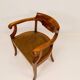 Swedish office chair in lacquered birch, mahogany brown, Sweden, 1920s.