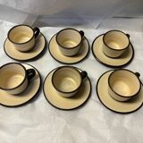 Ensemble de 6 tasses en grès vintage