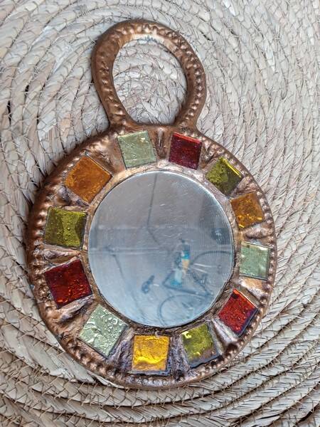 Mirror irena jaworska 70's vintage student of line vautrin