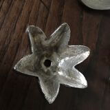 Silver metal flower ashtray
