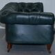 Sofa Chesterfield cuir restauré victorien 1890 Cornelius V Smith à ressorts