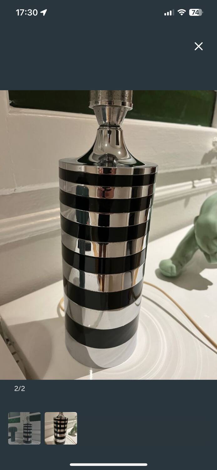 Mario Botta Shogun lamp chrome, Italy 1970