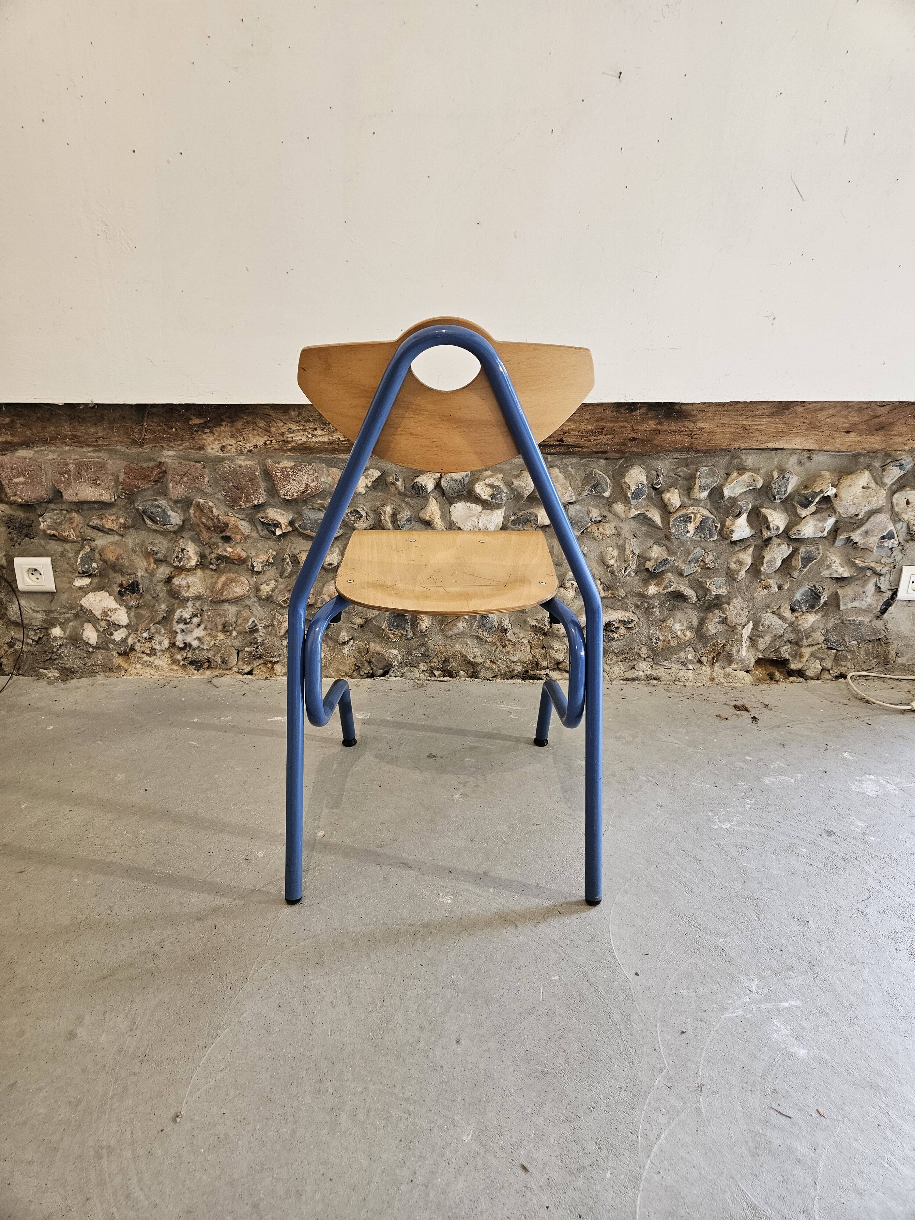 School chair 1980 1990 Modernist design
