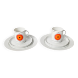 Set of 6 porcelain pieces by Thomas Rosenthal, Eclipse series, 1970s.