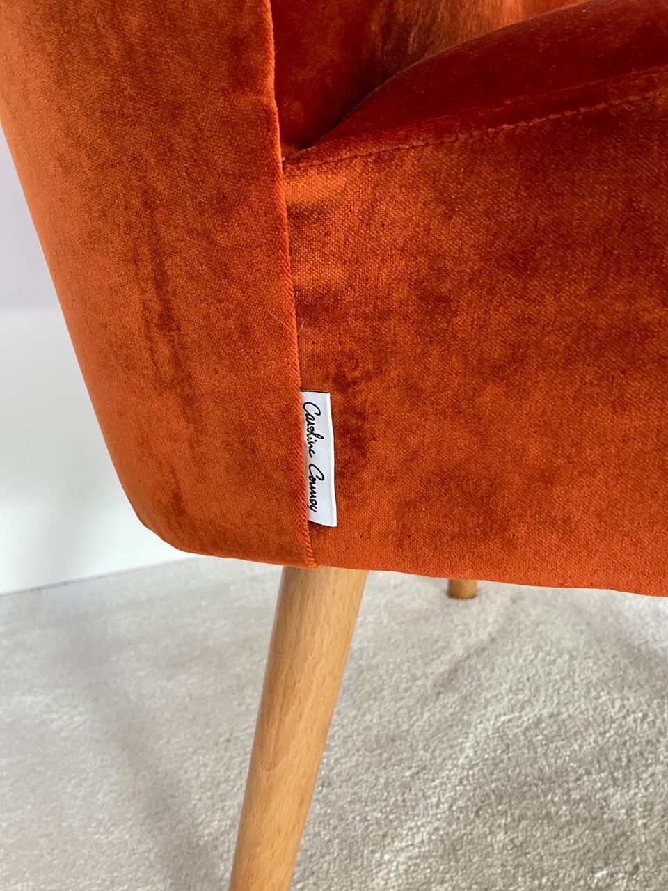 Velvet cocktail chair