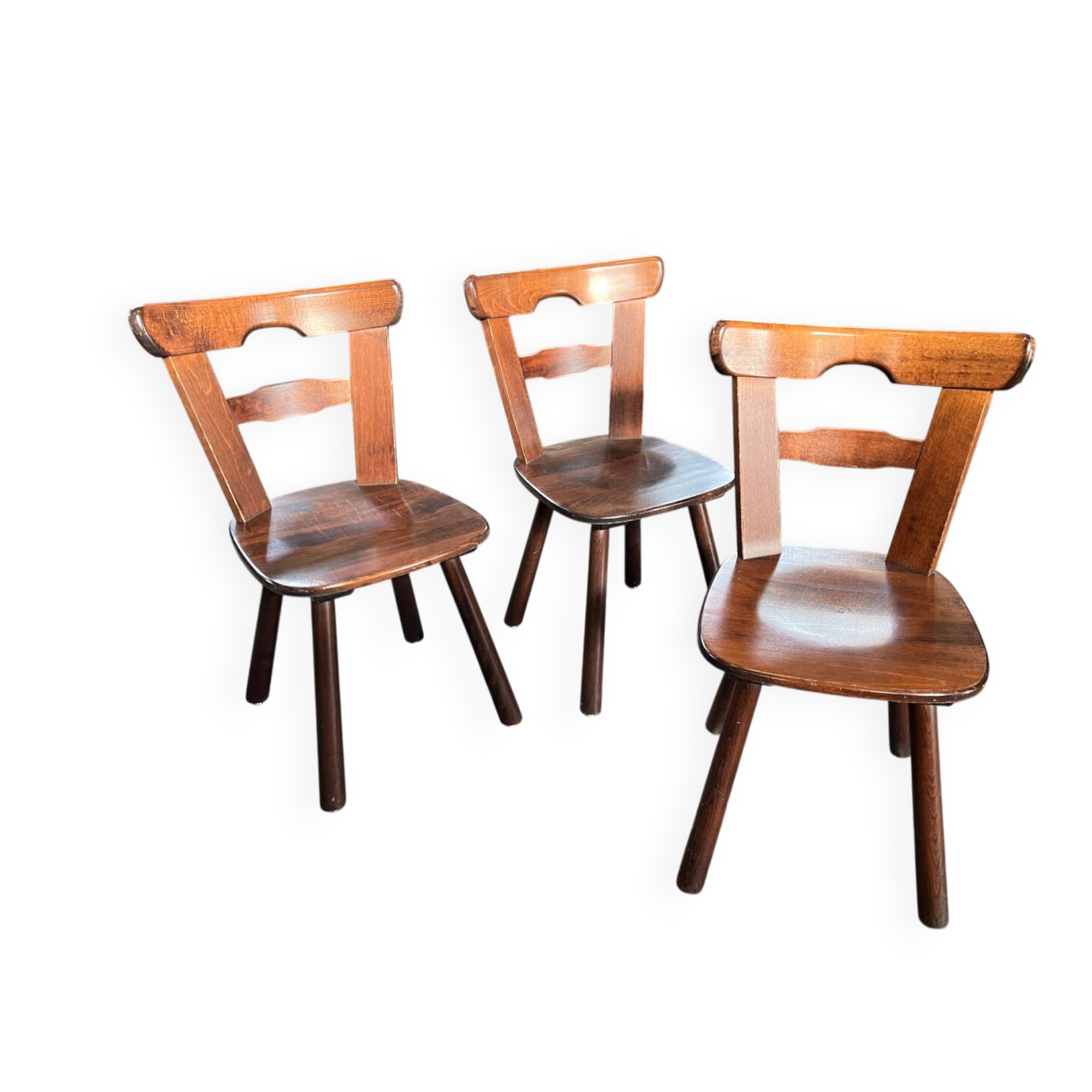 Set of 3 Brutalist Chairs