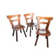 Set of 3 Brutalist Chairs