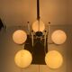 Suspension chromée globe en verre vintage 70’S