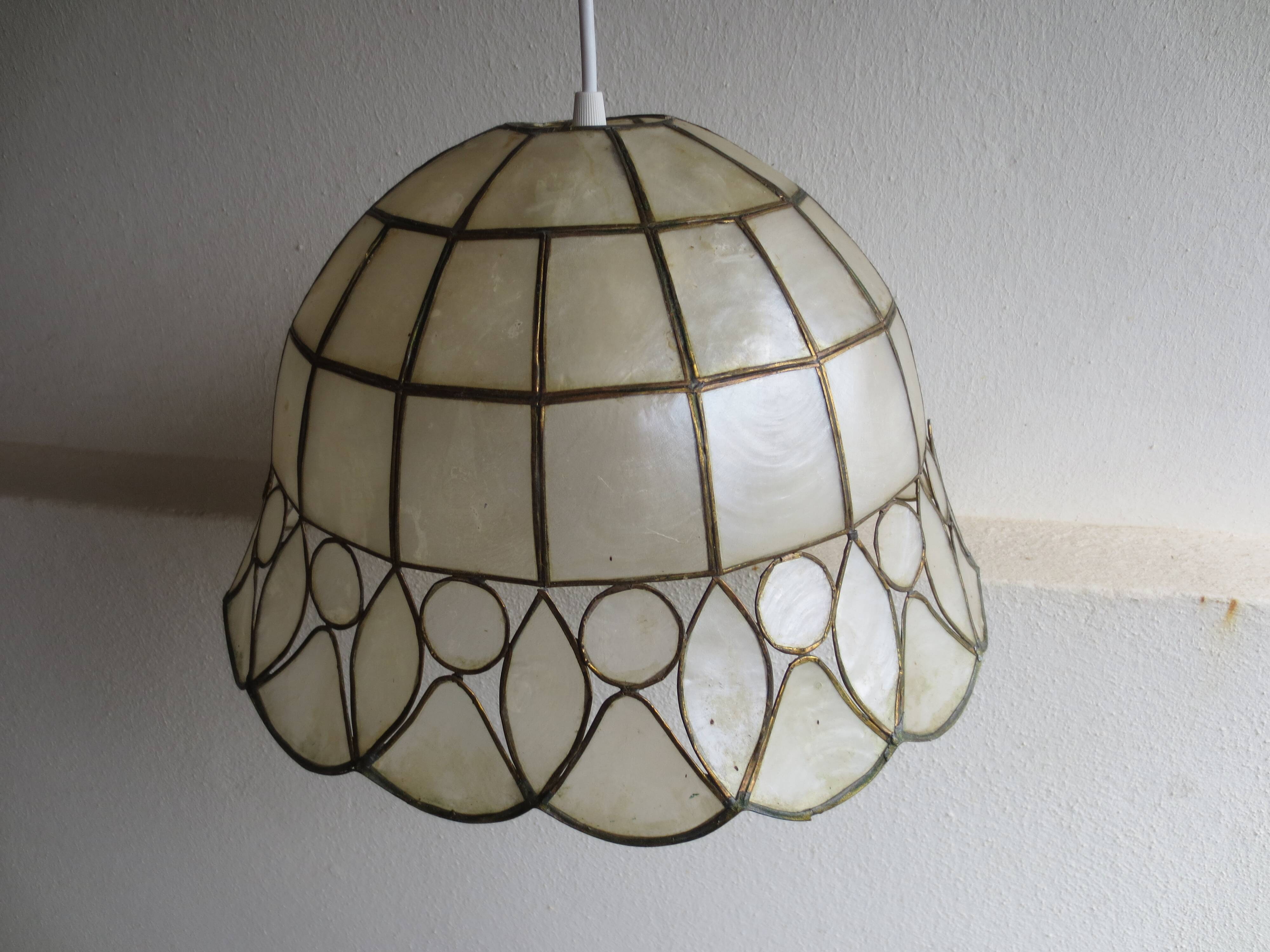 suspension lampshade pearlescent patterns