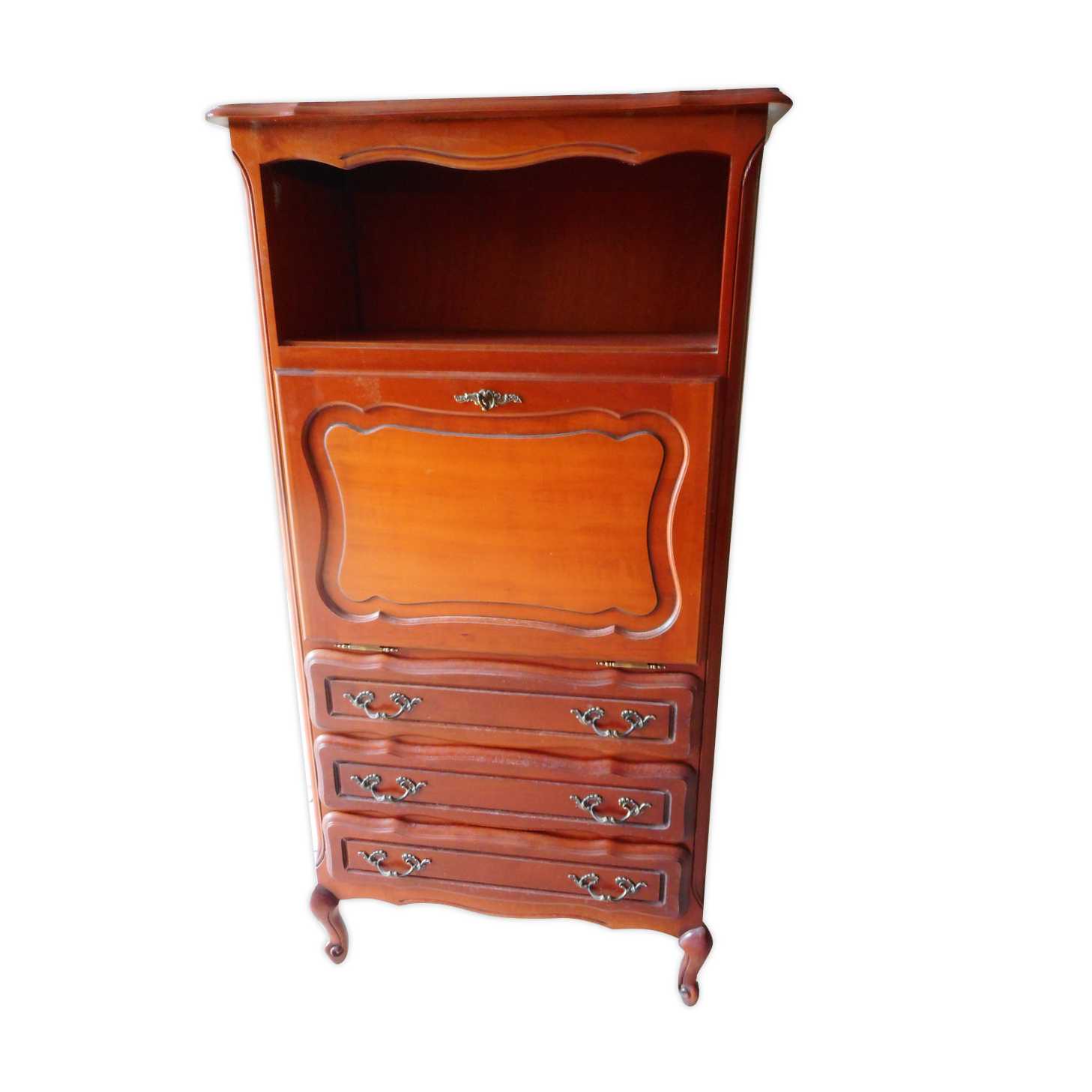 Louis xv-style secretary in cherry