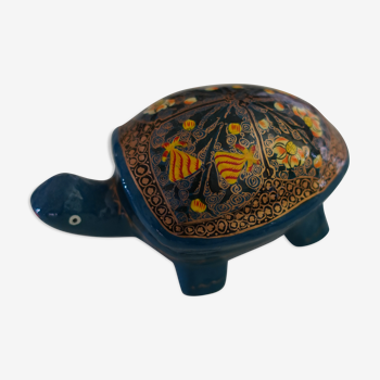 Hand-painted turtle jewelry box