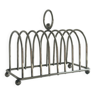 Stainless steel toast rack.