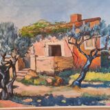 Oil on canvas 74x64 with frame