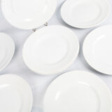 Lot of 10 old white plates