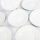 Lot de 10 assiettes blanches anciennes