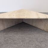 Paire de tables basses italiennes en travertin par Up & Up vers 1970