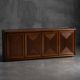Architectural modernist sideboard, France, mid-20th century