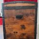 Curved wooden transport trunk from the late 19th to early 20th century.