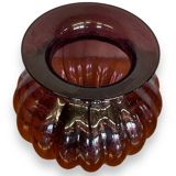 Purple gadrooned glass vase 367006