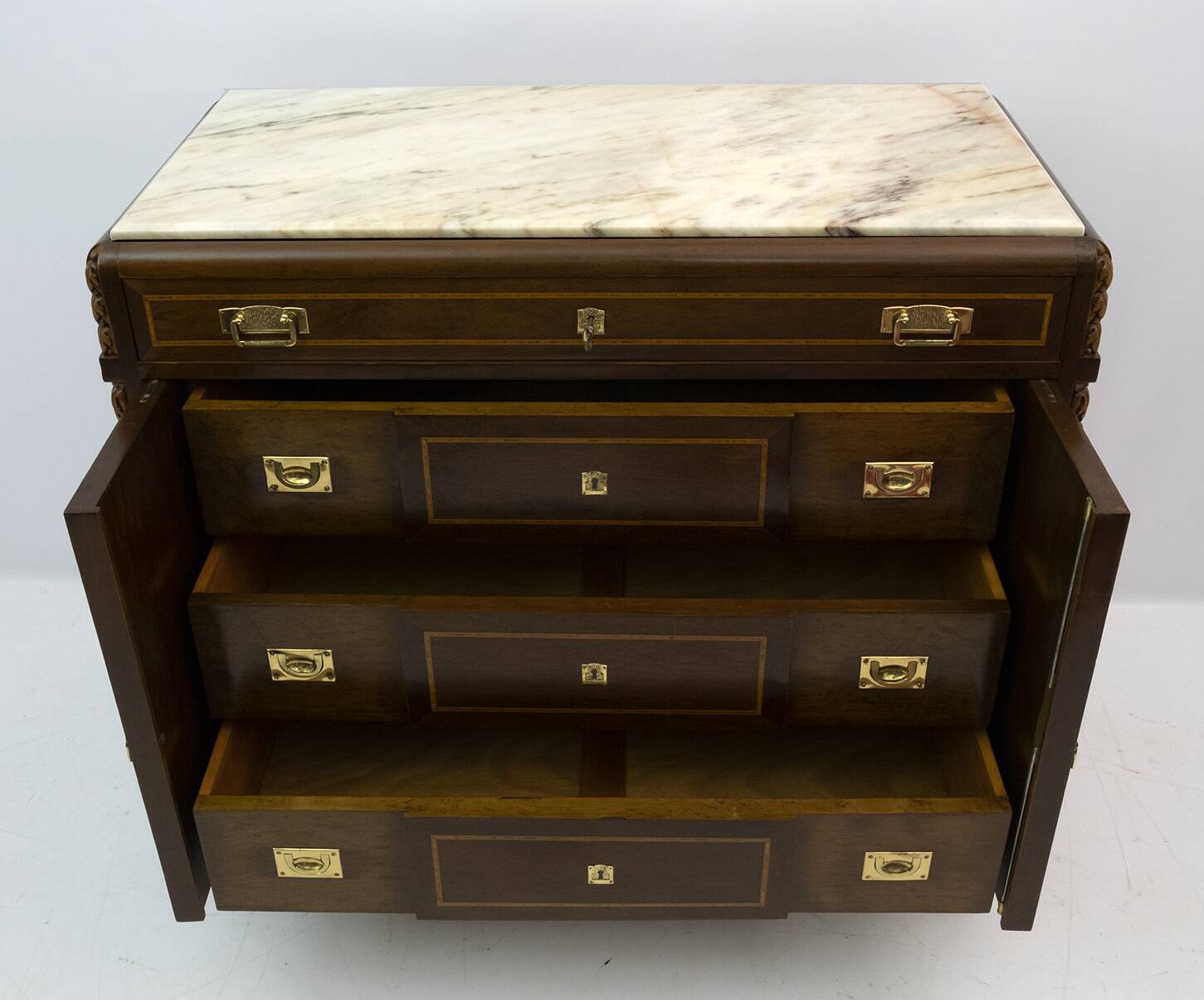 Liberty Italian Thuja Briar and Pink Portugal Marble Twobedside