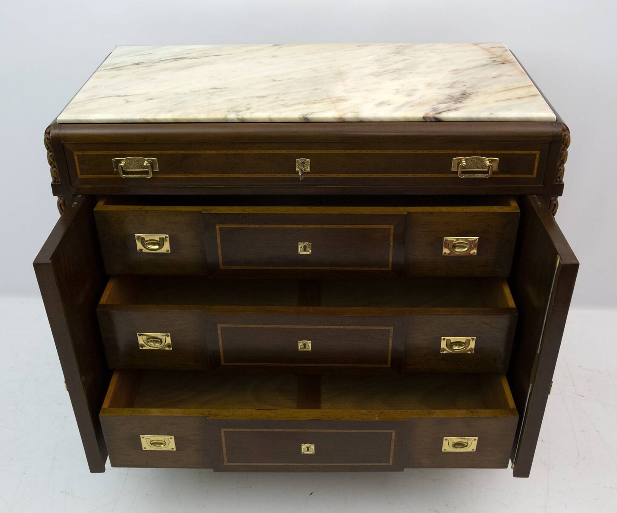 Liberty Italian Thuja Briar and Pink Portugal Marble Twobedside