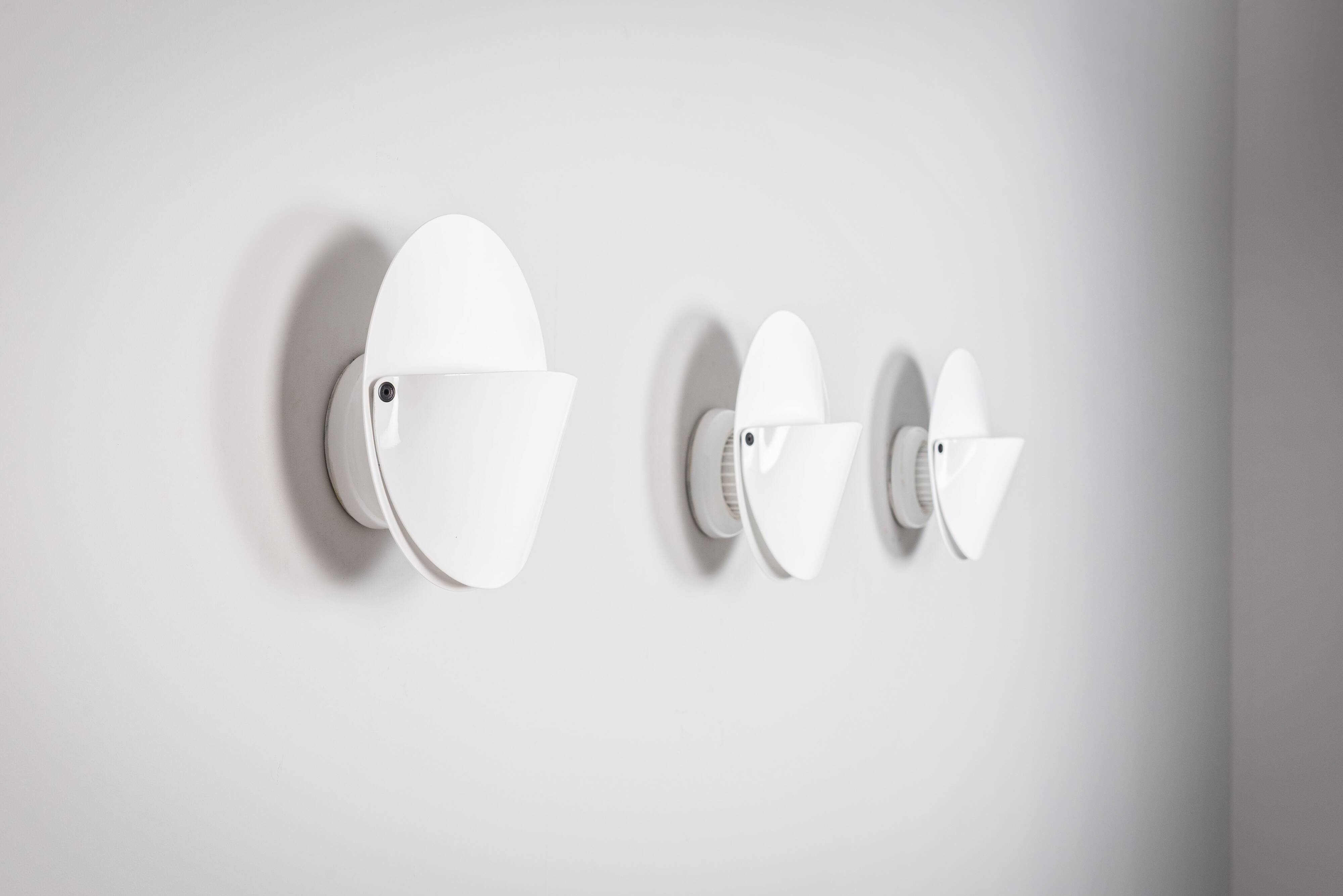 Set of three "Giovi" wall lamps by Achille Castiglioni for Flos, 1982
