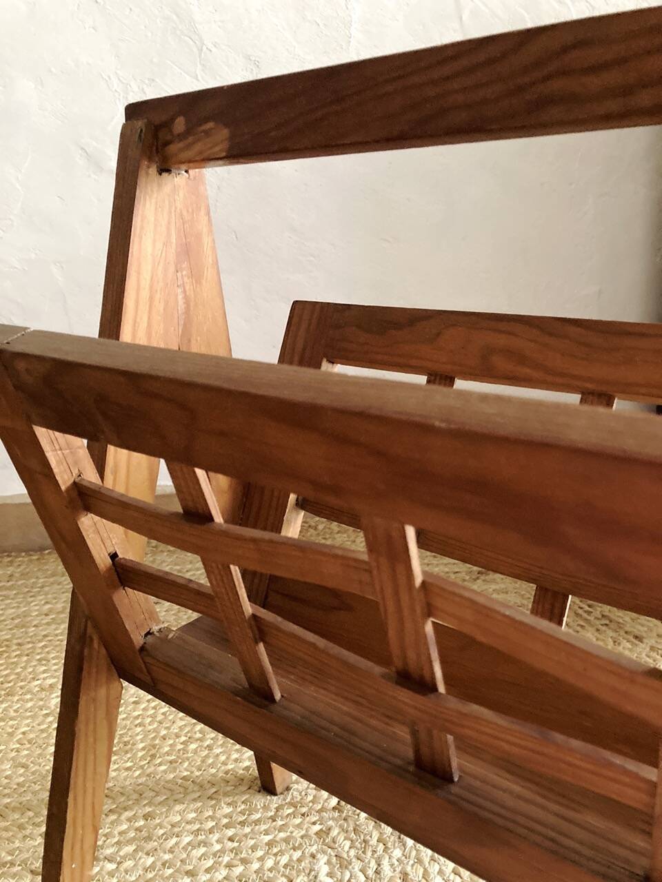 Wooden magazine rack, Scandinavian style