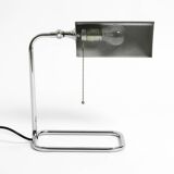 Large original 1980s chrome table lamp by Florian Schulz