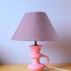 60s ceramic candle holder lamp