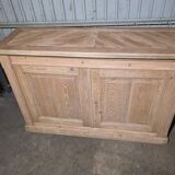 19th-century buffet in solid fir with a chevron top (shallow)