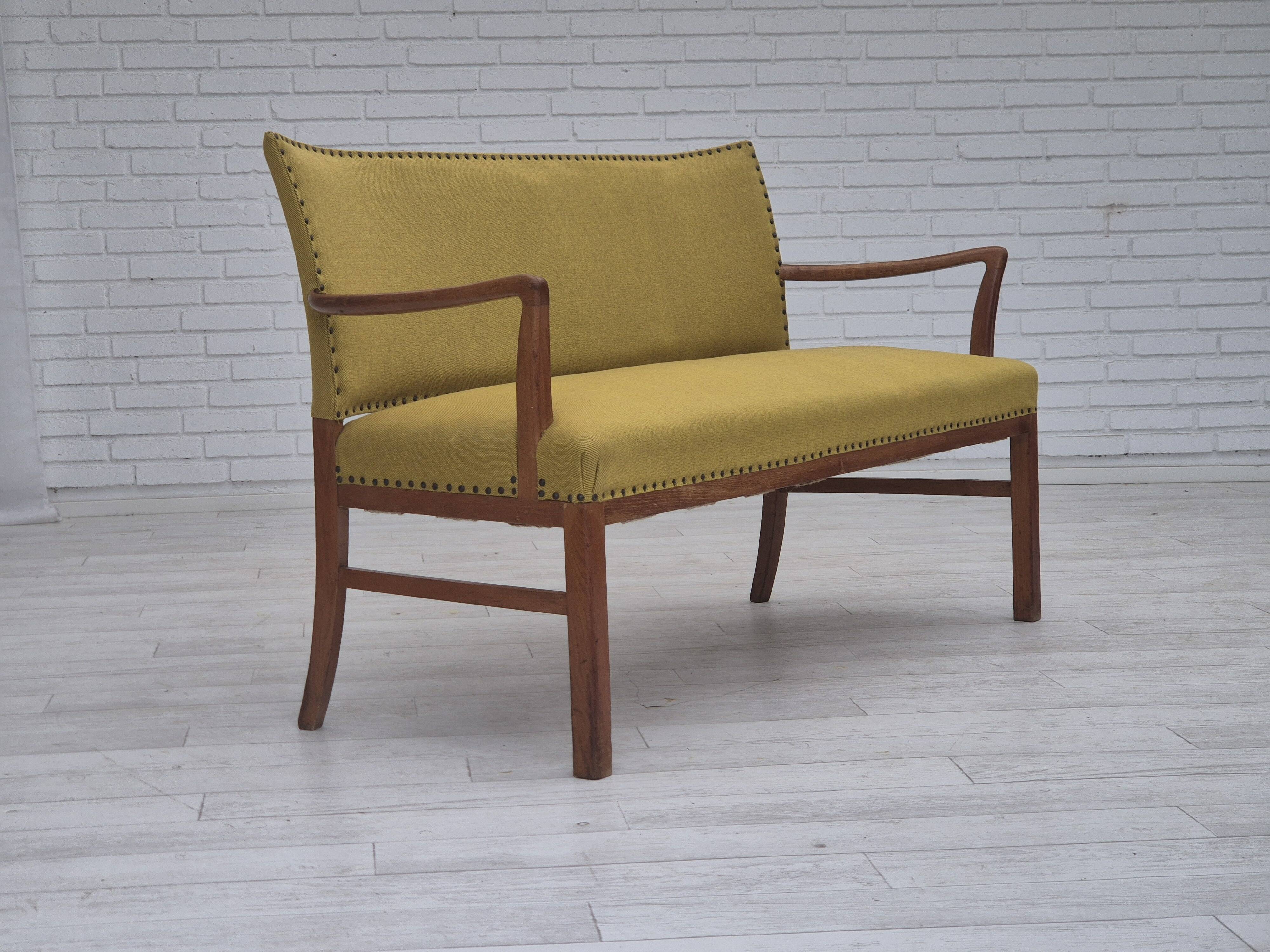 Canapé 2 places danois des années 1950 par Ehapa Møbler, état d'origine.