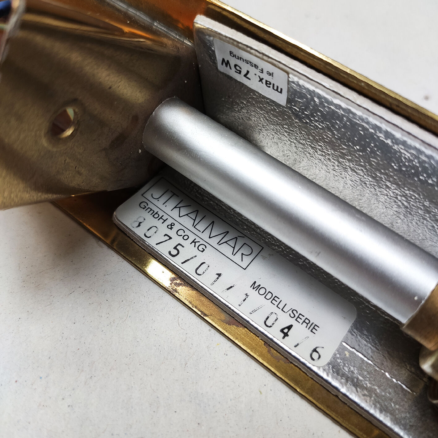 Pair of wall lamps by J.T. Kalmar, 70'