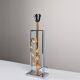 Maison Charles table lamp in chrome and gilt bronze with rose, France, 1970s