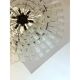 Contemporary Modern Clear Strips “Listelli” Murano Glass Burnish Flush Moun