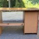 Solid pine desk with a 4-drawer unit — Scandinavian / chalet style
