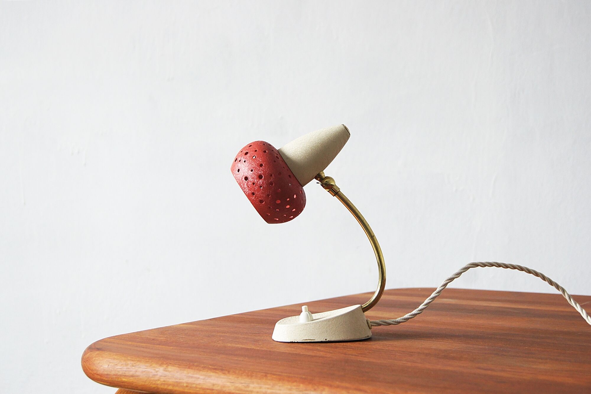 Mid-Century Red Table Lamp from Gebrüder Cosack, 1950s
