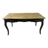 Louis XV style black mango wood desk