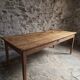 Antique French farmhouse dining table in oak and poplar, 1850–1900