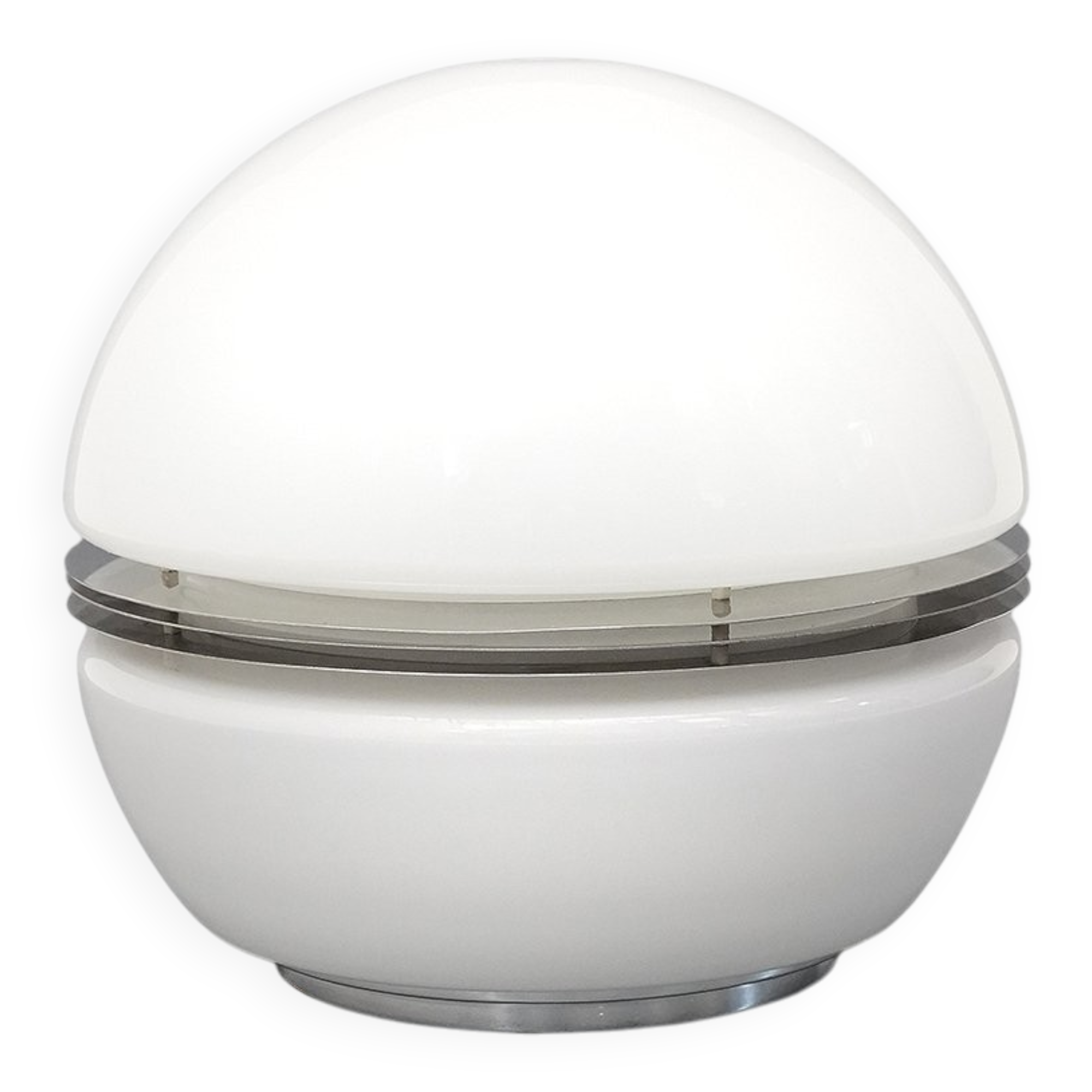 White glass table lamp by Enrico Tronconi for Tronconi, 1970s.