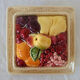 Old sweet jar / fruit basket, square shape, in Sarreguemines ceramic.