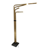 Vintage 1970s adjustable gold floor lamp designed by Goffredo Reggiani