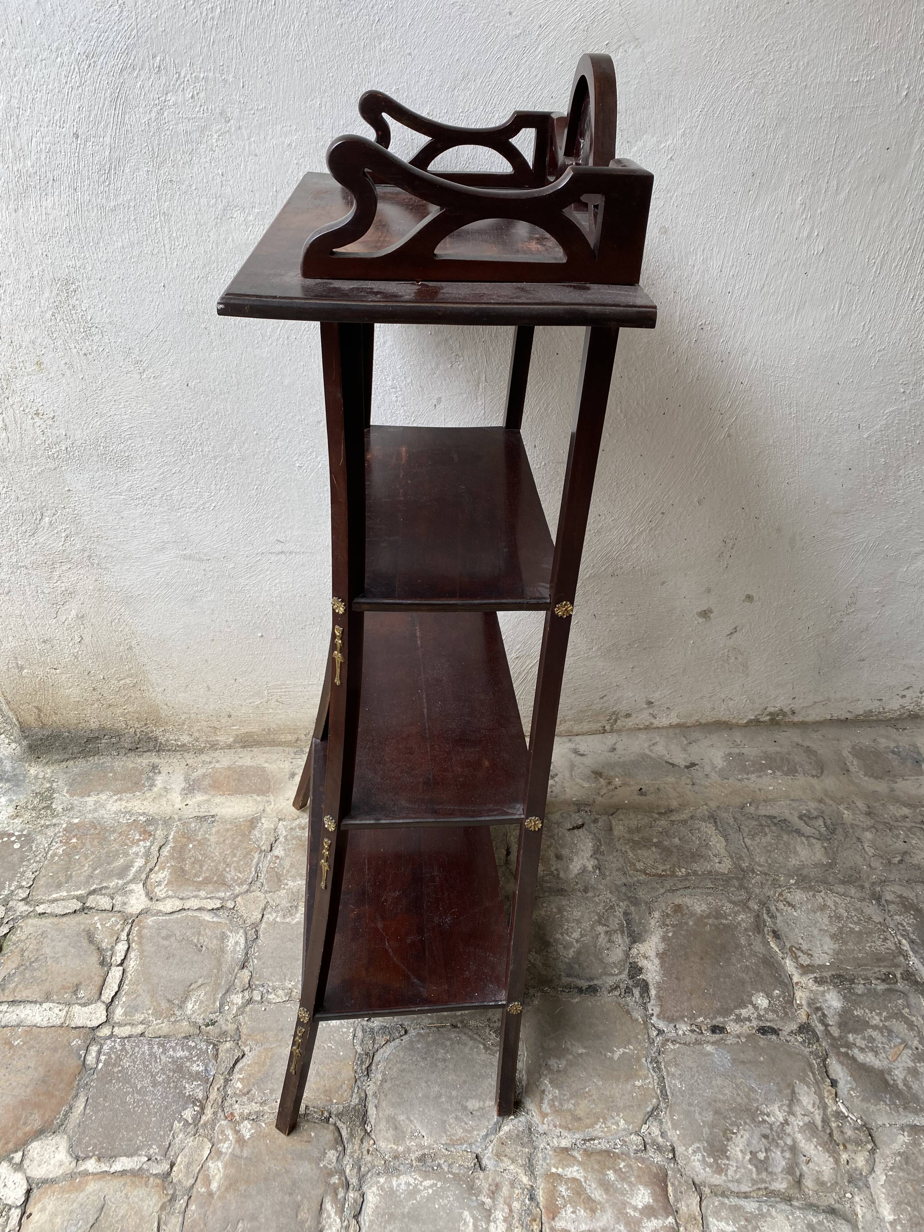 Console art nouveau period in mahogany