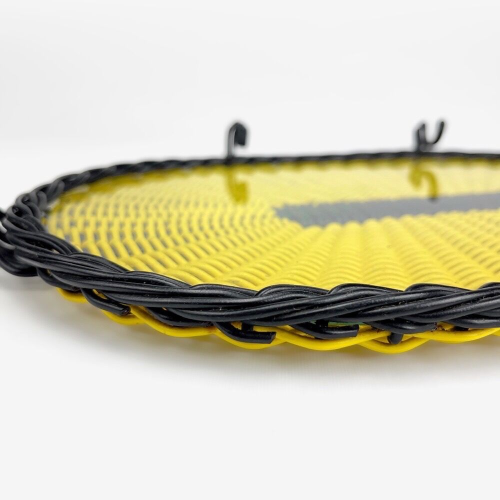 Serving tray glass and threads scoubidou 50s