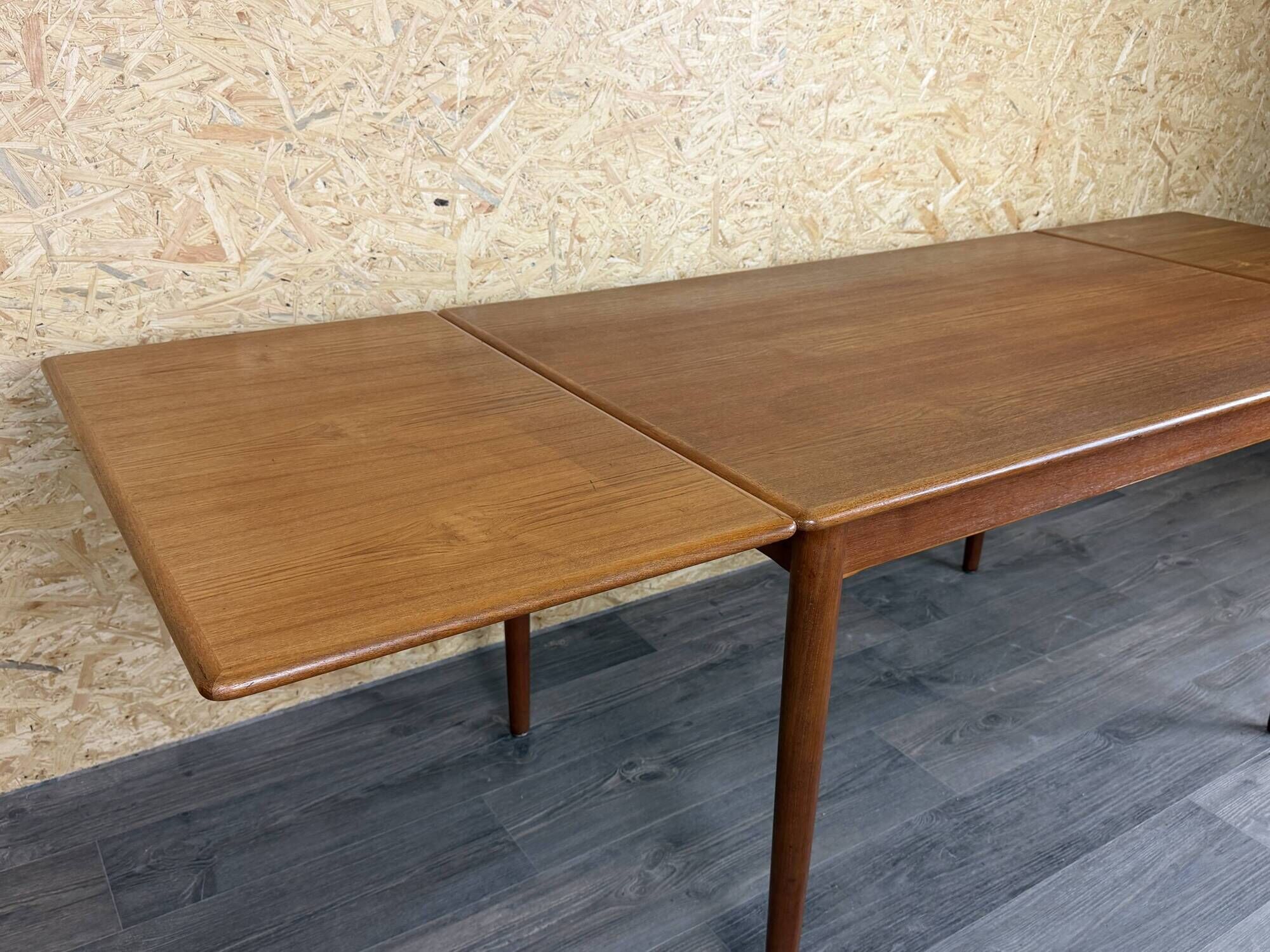 1960s 1970s Teak Extendable Dining Table Made in Denmark Danish Design