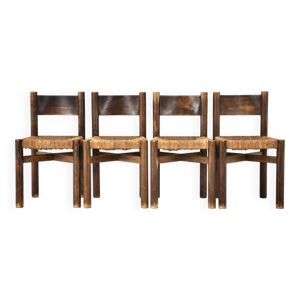 Ensemble de 4 Chaises - 1950s
