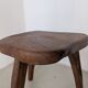 Tabouret bas en bois massif, Henri Bataille